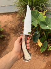 Faca Brut Forge Aço Cirúrgico Cabo de Cervo