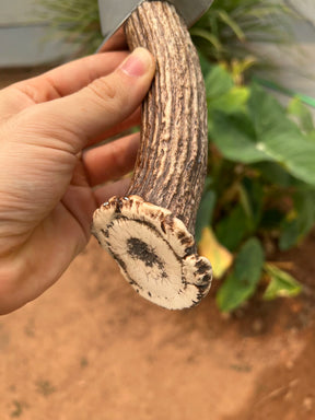 Faca Brut Forge Aço Cirúrgico Cabo de Cervo