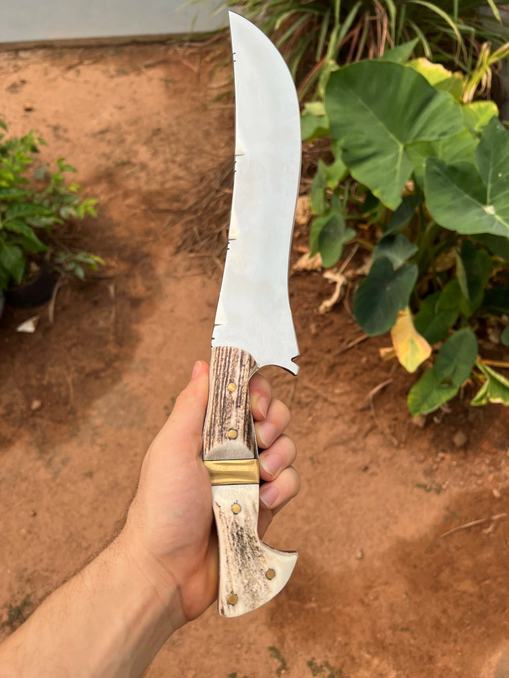 Faca Aço Cirúrgico Cabo de Cervo