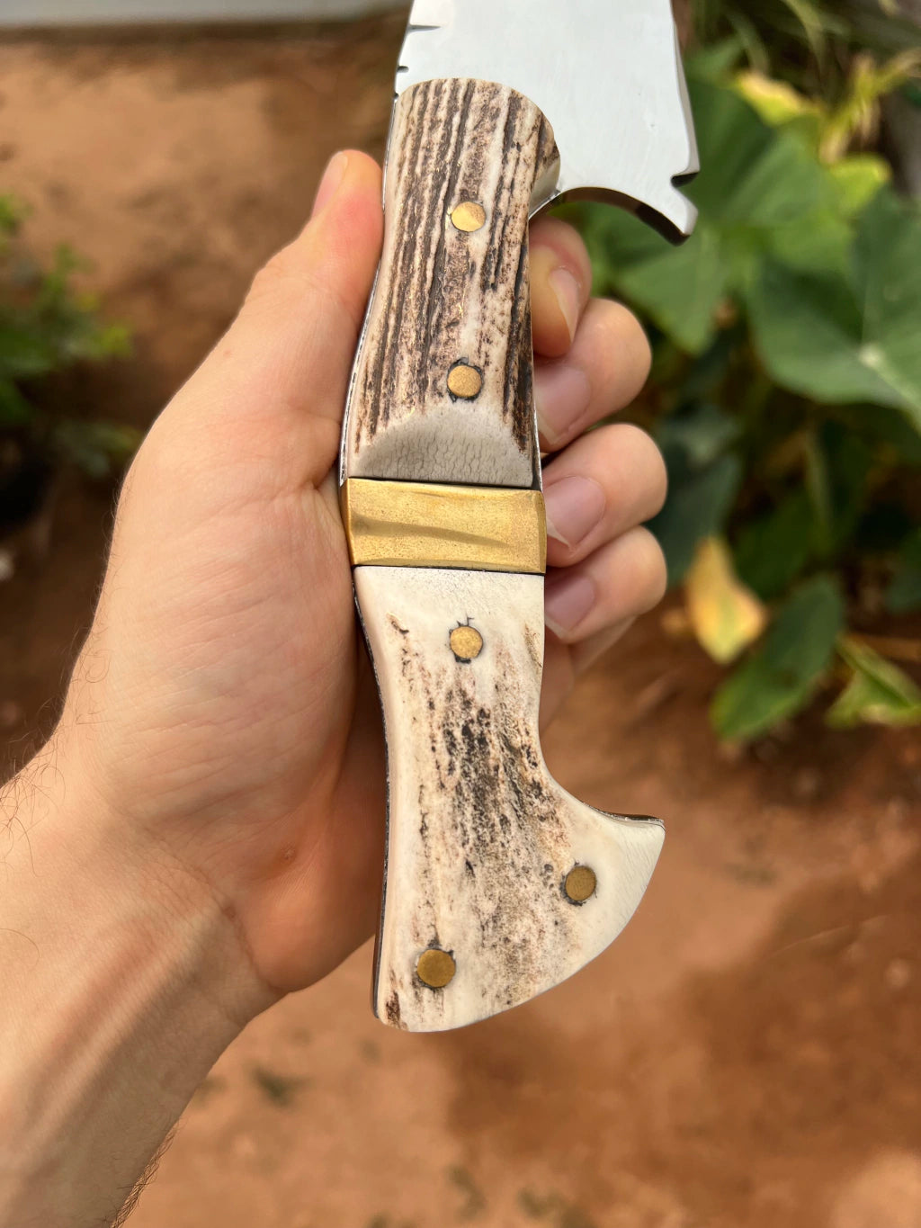 Faca Aço Cirúrgico Cabo de Cervo