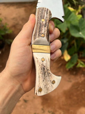 Faca Aço Cirúrgico Cabo de Cervo